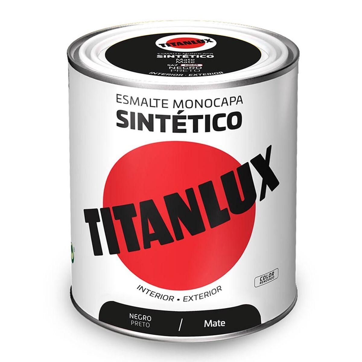 Syntetisk emalje Titanlux 5809006 Sort 750 ml