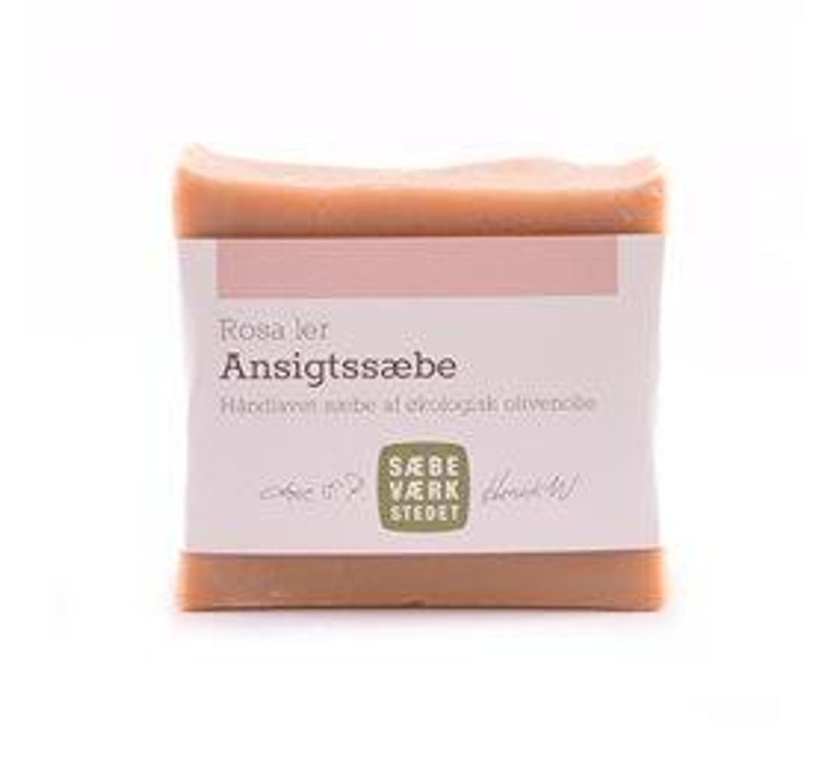 Sæbeværkstedet Ansigtssæbe m. rosa ler - 80 g.