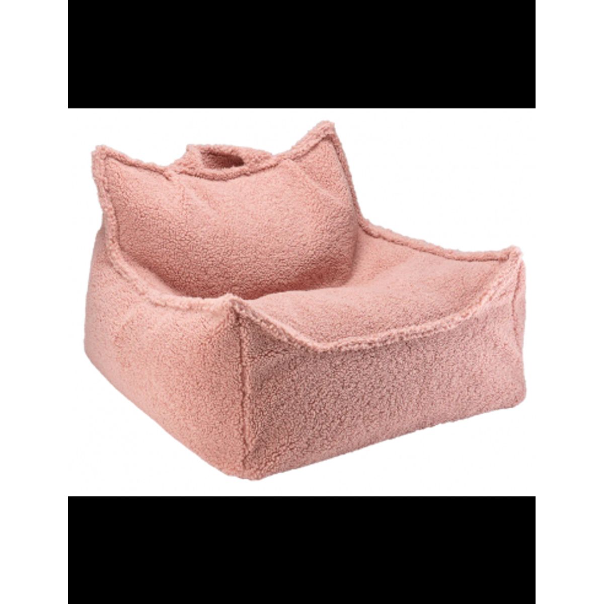 Sækkestol til børn i OEKO-TEX teddy polyester H50 cm - Guava