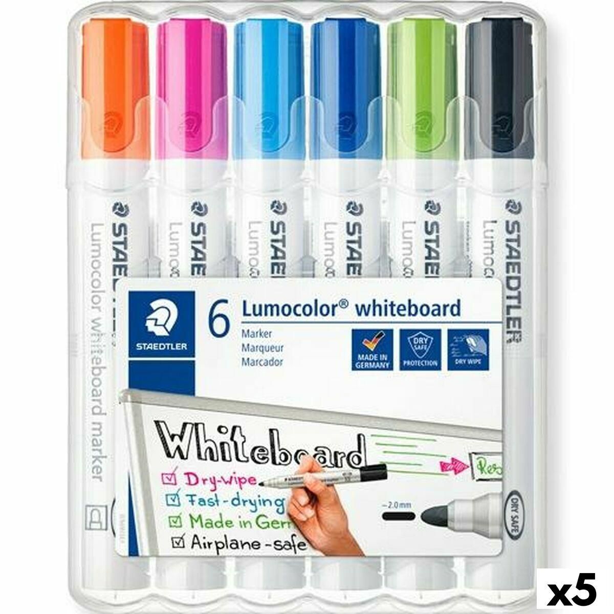 Sæt markører Staedtler Lumocolor 351 Whiteboard 6 Dele (5 enheder)