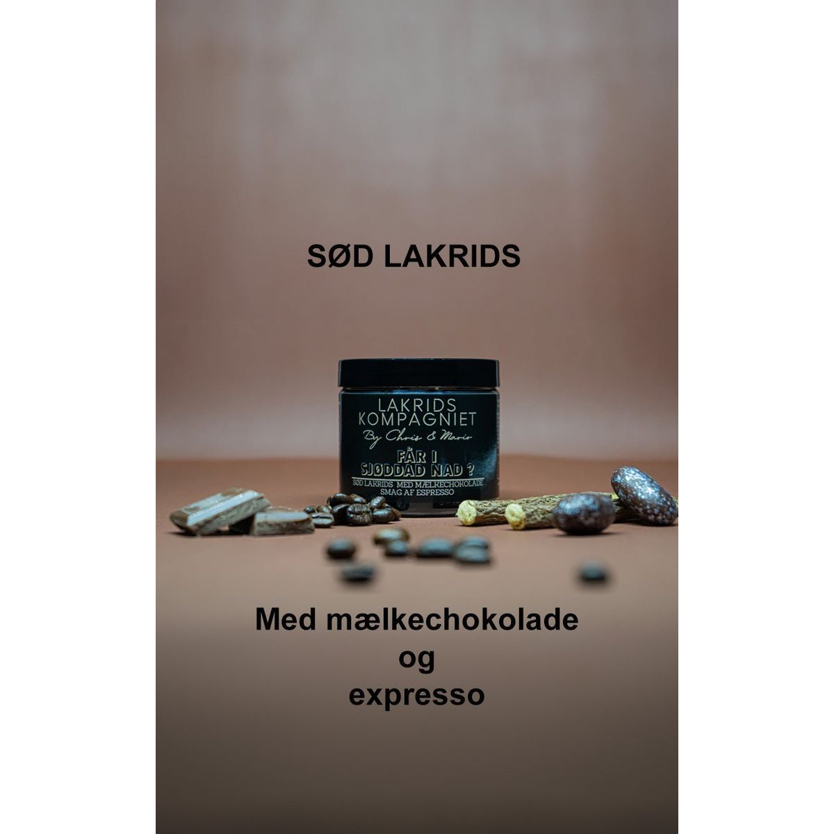 Sød lakrids med chokolade og expresso