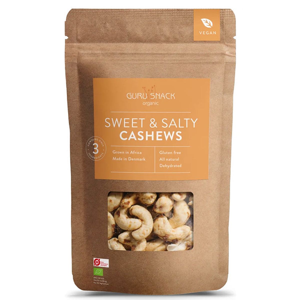 Søde og saltede cashewnødder - Guru snack