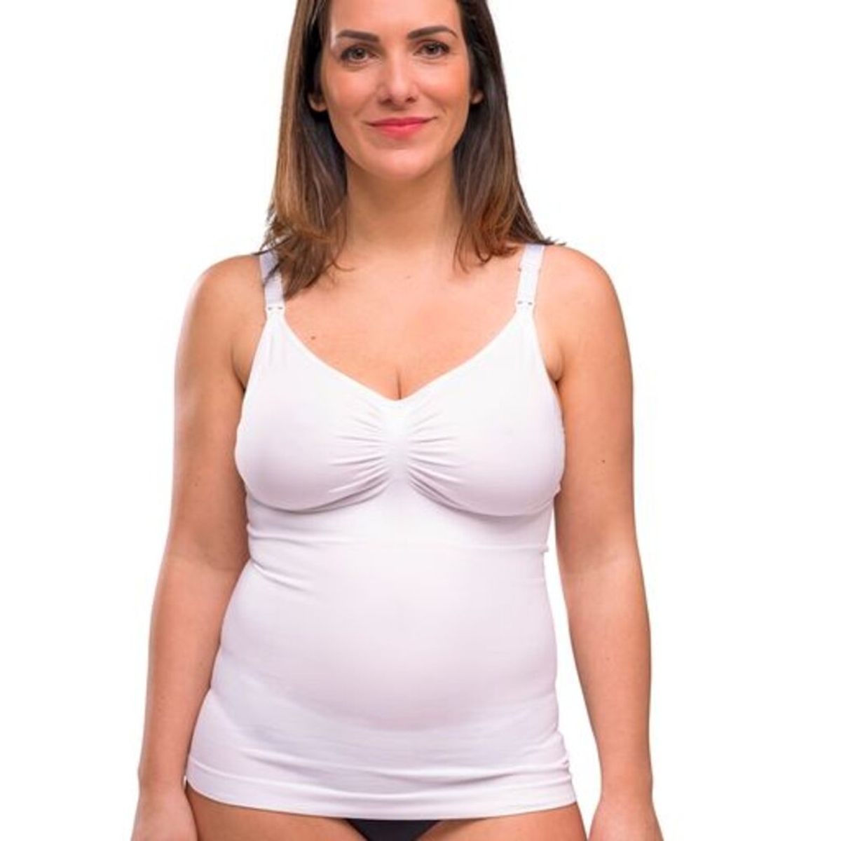 Sømløs Ammetop Med Shapewear - Hvid - XL