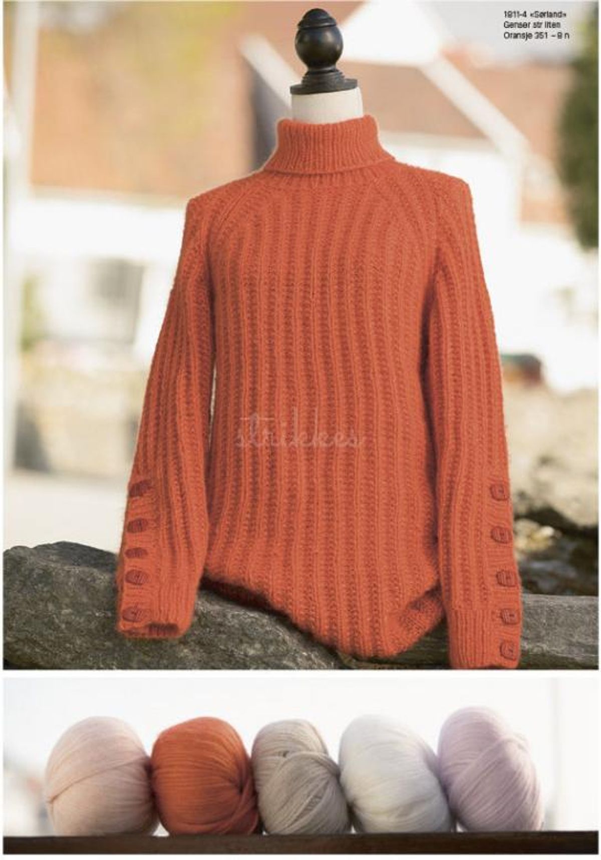 "Sørland" Genser - Viking Design 1811-4 Kit - XS-XL - Viking Alpaca Bris, fra Viking