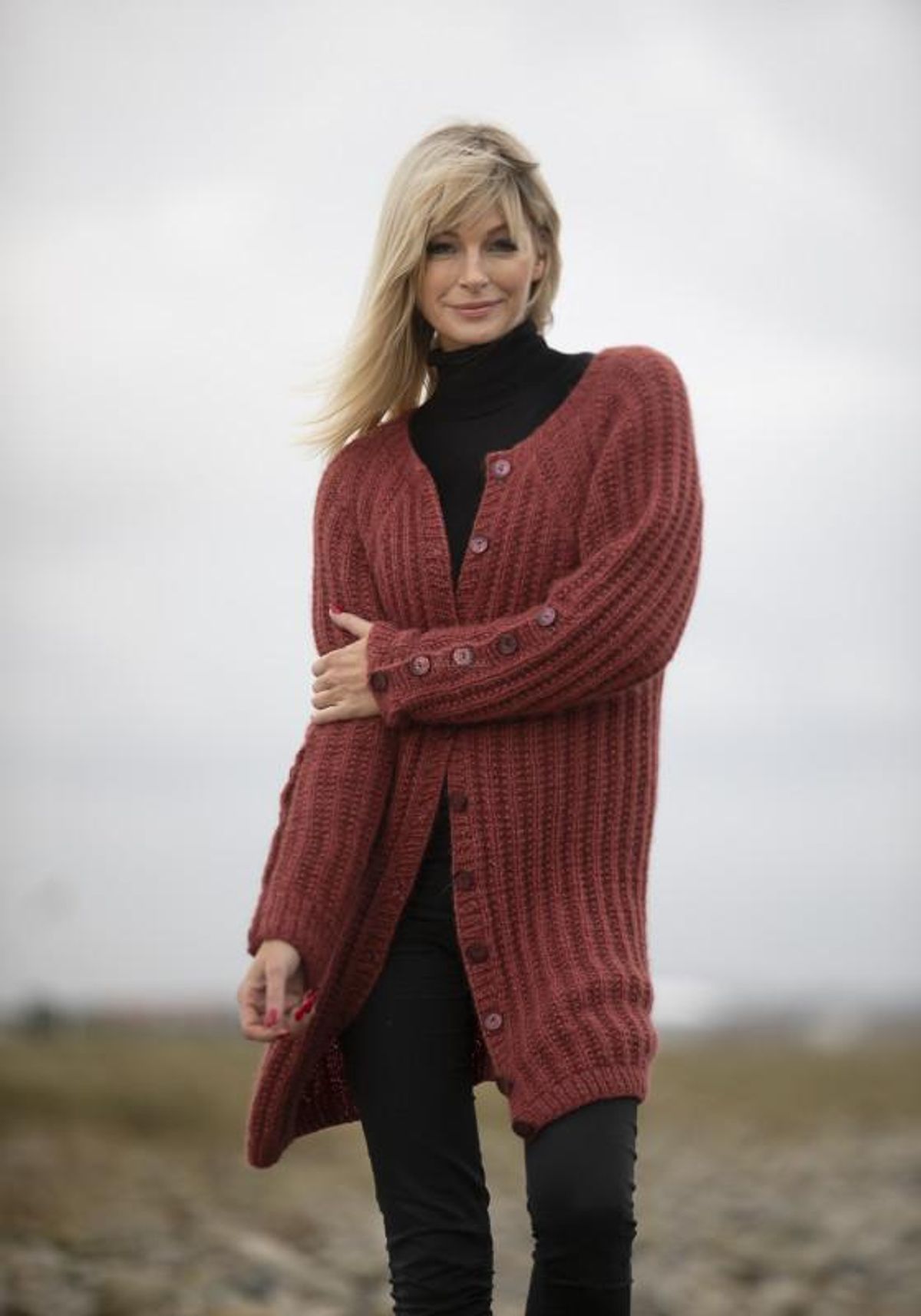 "Sørland" Lang jakke - Viking Design 2035-6 Kit - XS-XL - Viking Alpaca Bris, fra Viking