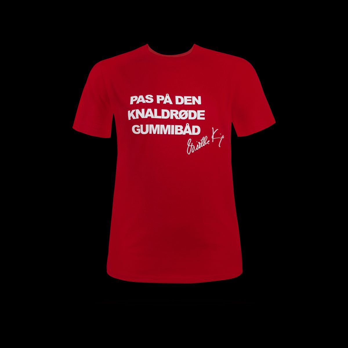 T-shirt - Pas på den knaldrøde gummibåd - Rød - 4XL