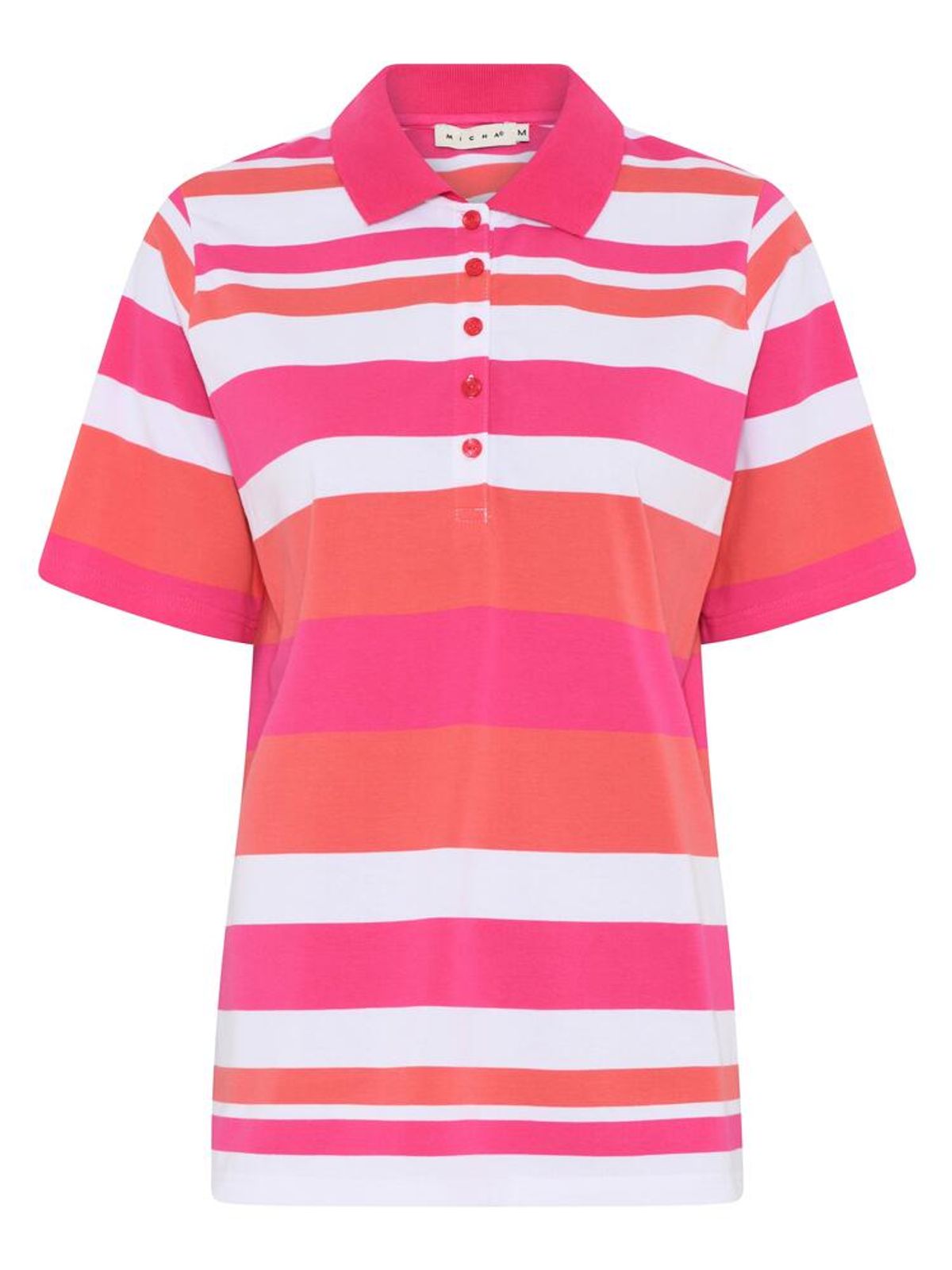 T-shirt - Stribet - Pink/Coral - Micha