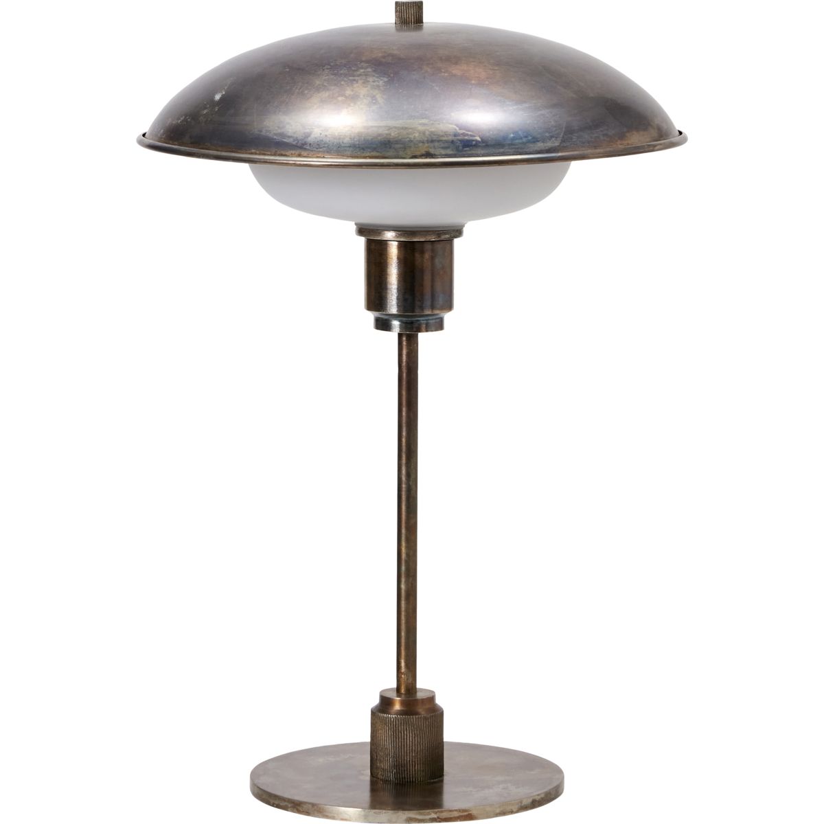 Table lamp, HDBoston, Antique brown - Antique brown / Iron , Glass / h: 42 cm, dia: 30 cm