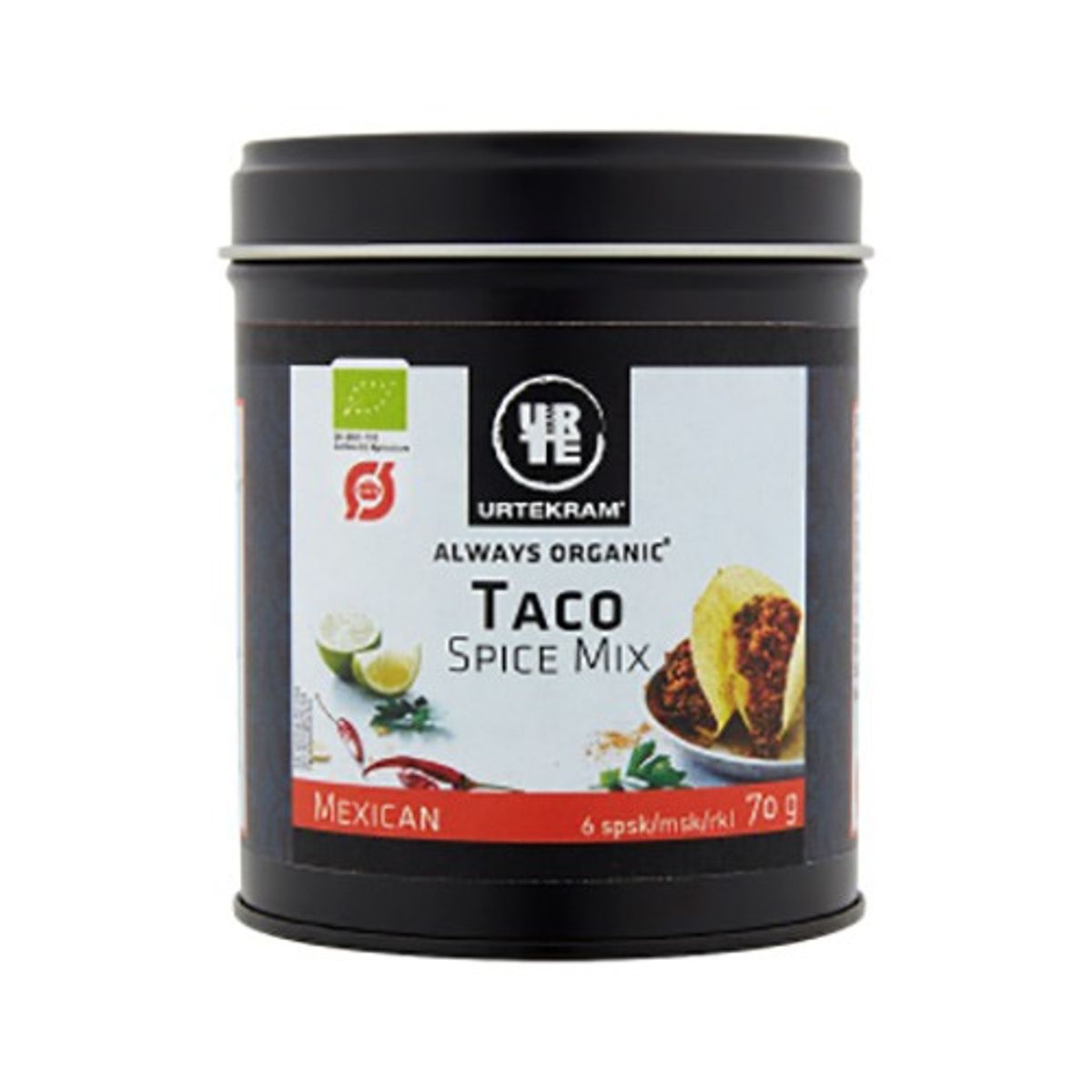 Taco spice mix Økologisk - 70 gram - Urtekram