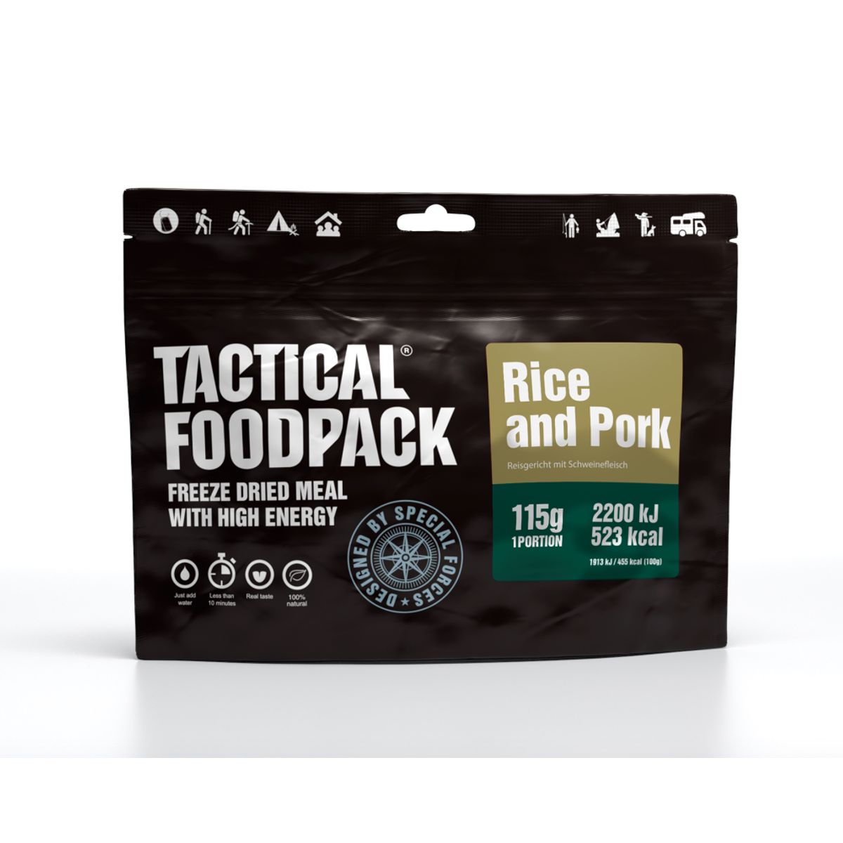 Tactical Foodpack Ris og Svinekød - 115g