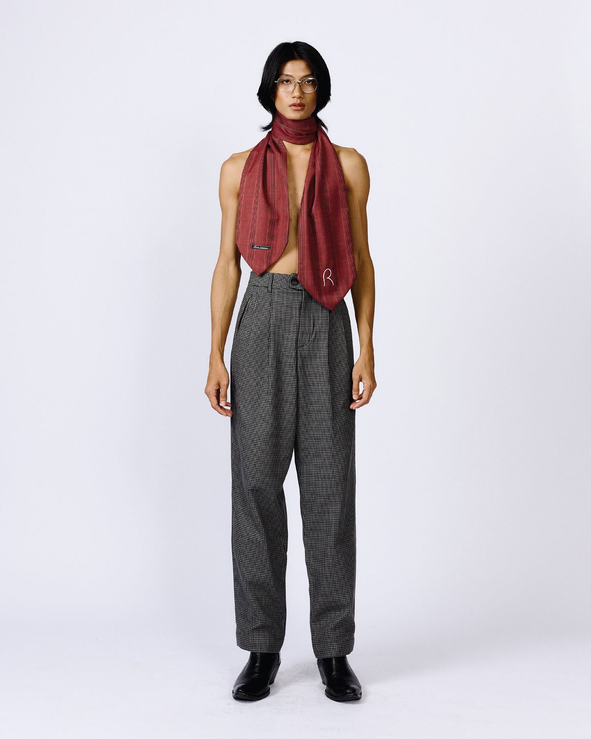 TAILORED TWEED TROUSERS - Large