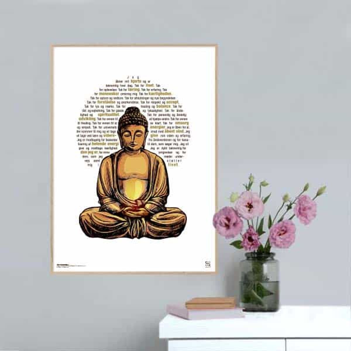 Taknemlighedsbuddhaen - Songshape plakat - 40 x 50 cm / Large / lodret