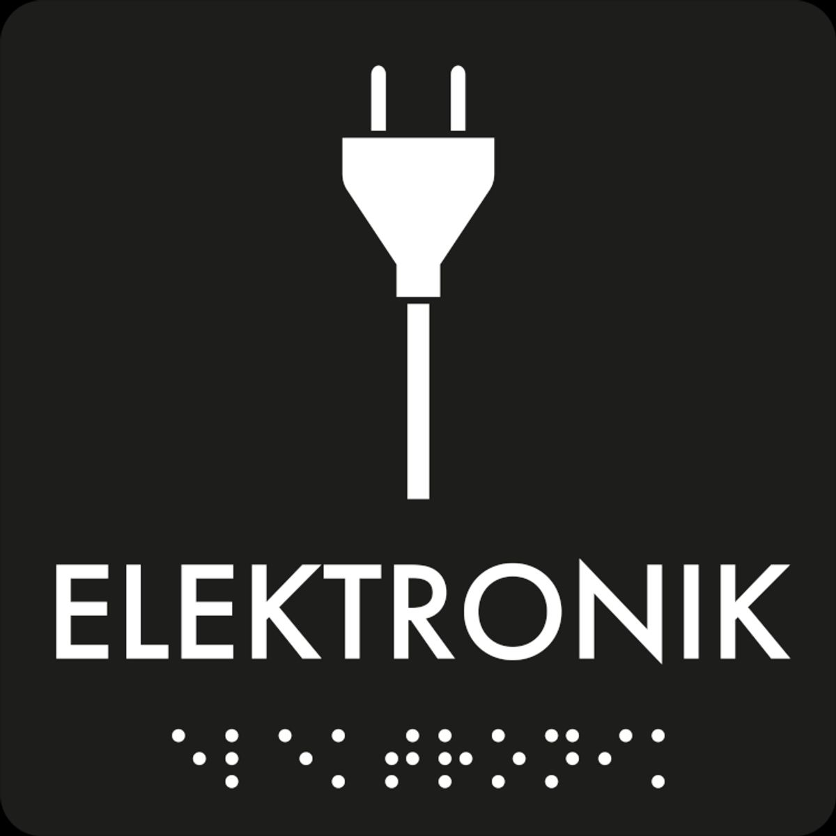 Taktil affaldsskilt Elektronik