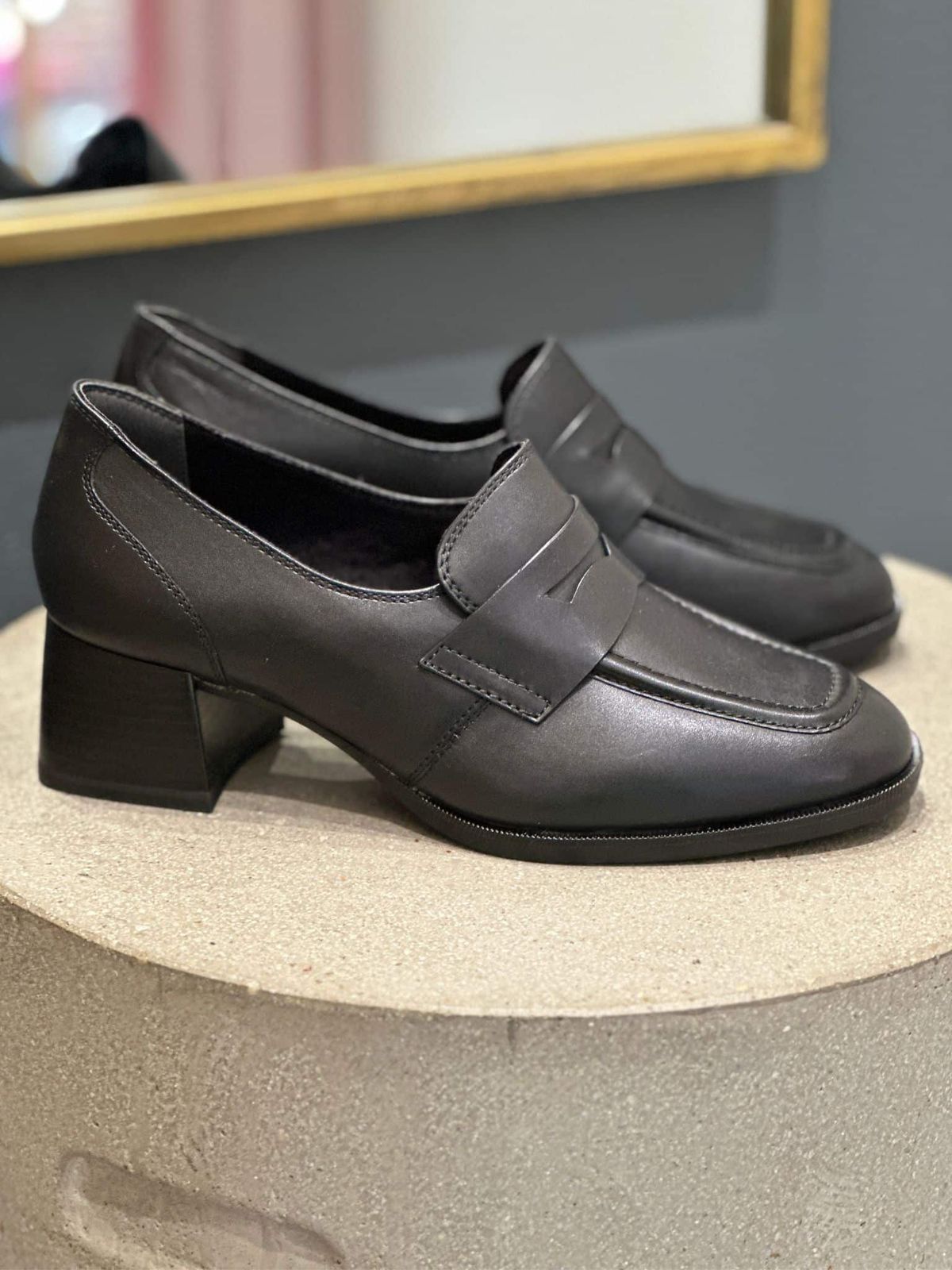 Tamaris Loafer med hæl - Black 37