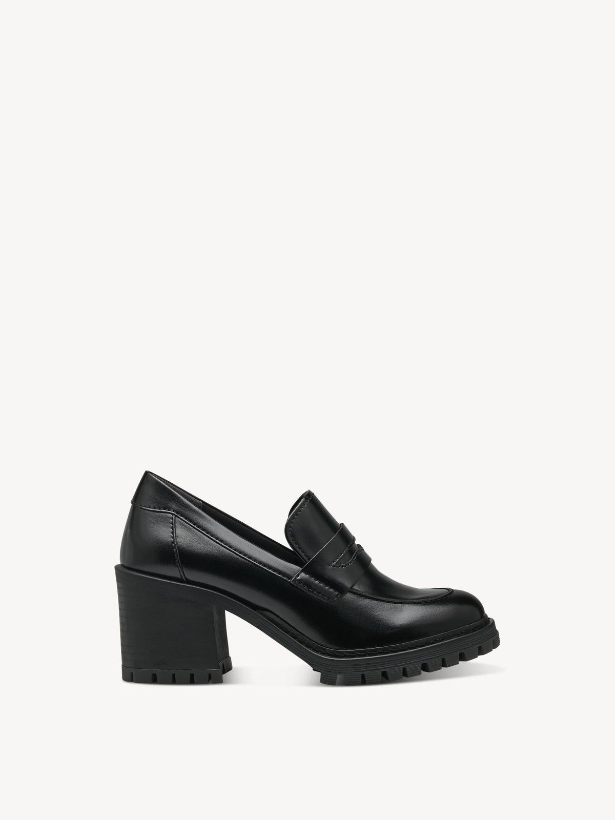 Tamaris - Loafers med hæl, 23-0526 - Sort - 40