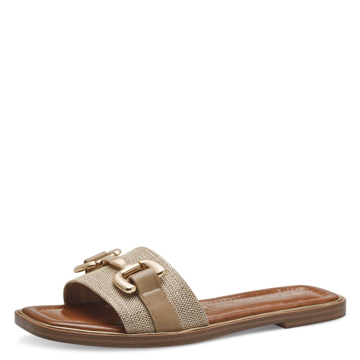 Tamaris sandal i beige med spænde 27100