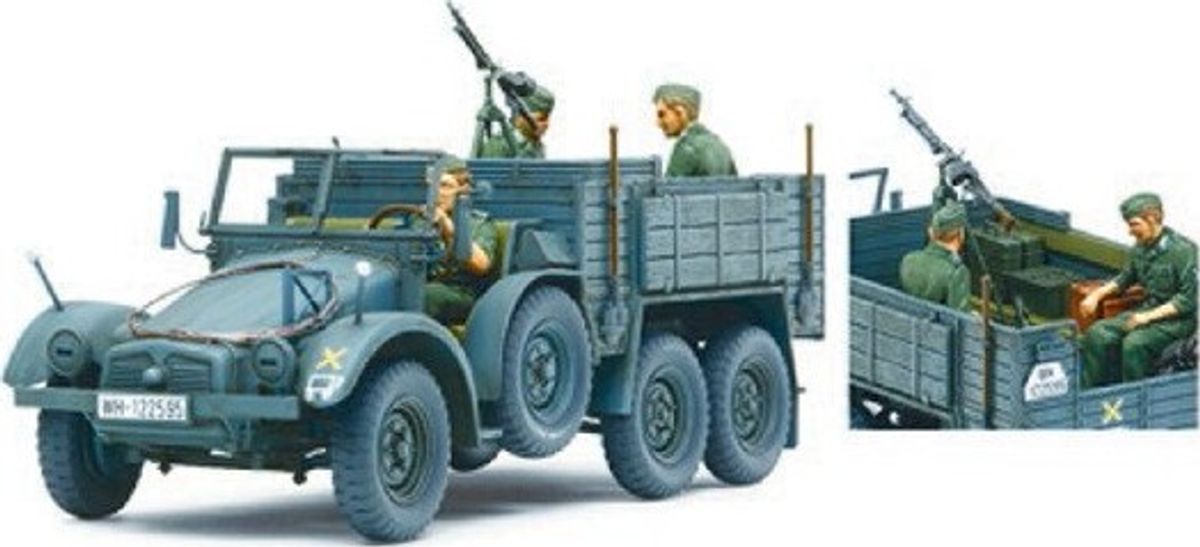 Tamiya - 6x4 Truck Krupp Protze Kfz.70 Person Carrier Byggesæt - 1:35 - 35317