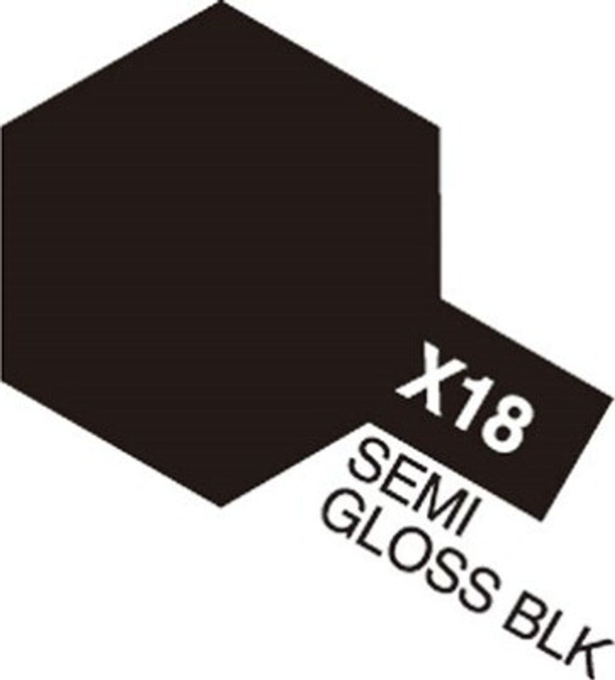 Tamiya - Acrylic Mini - X-18 Semi Gloss Black 10 Ml - 81518