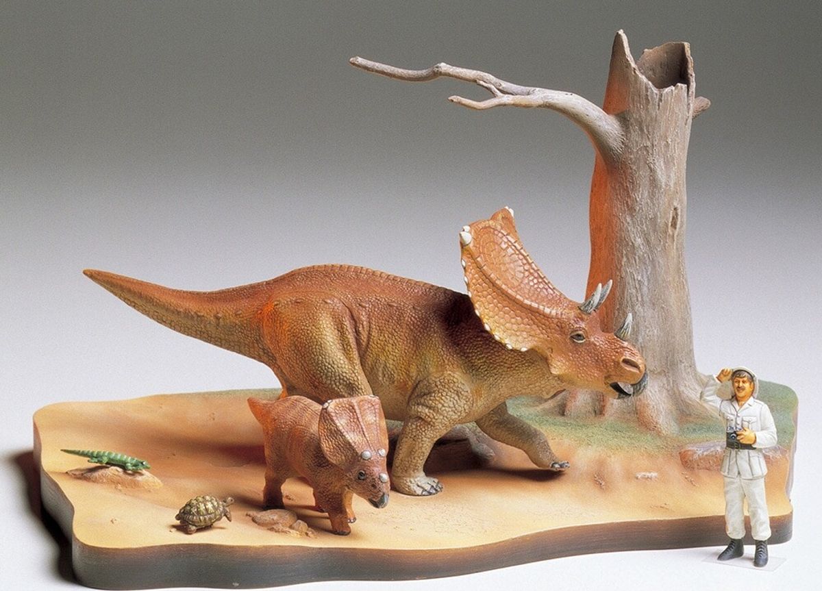 Tamiya - Chasmosaurus Diorama Set Byggesæt - 1:35 - 60101