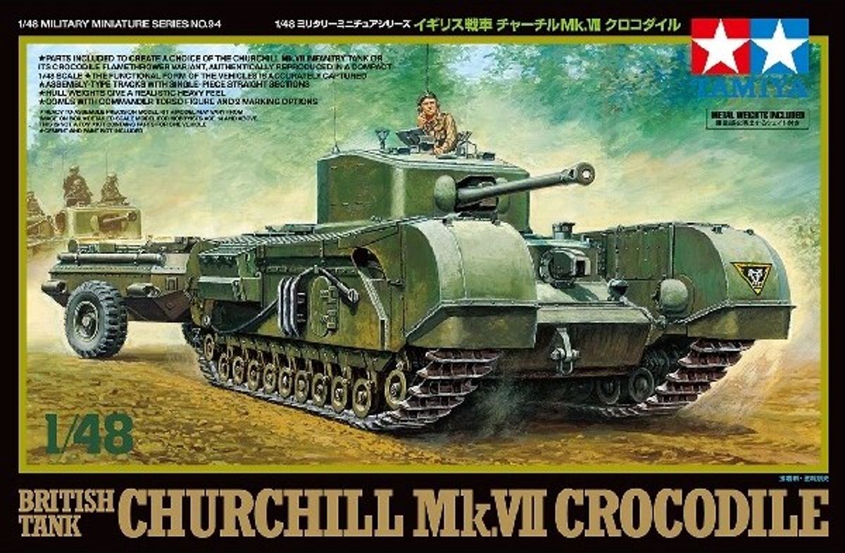 Tamiya - Churchill Mk.vii Crocodile British Tank Byggesæt - 1:48 - 32594