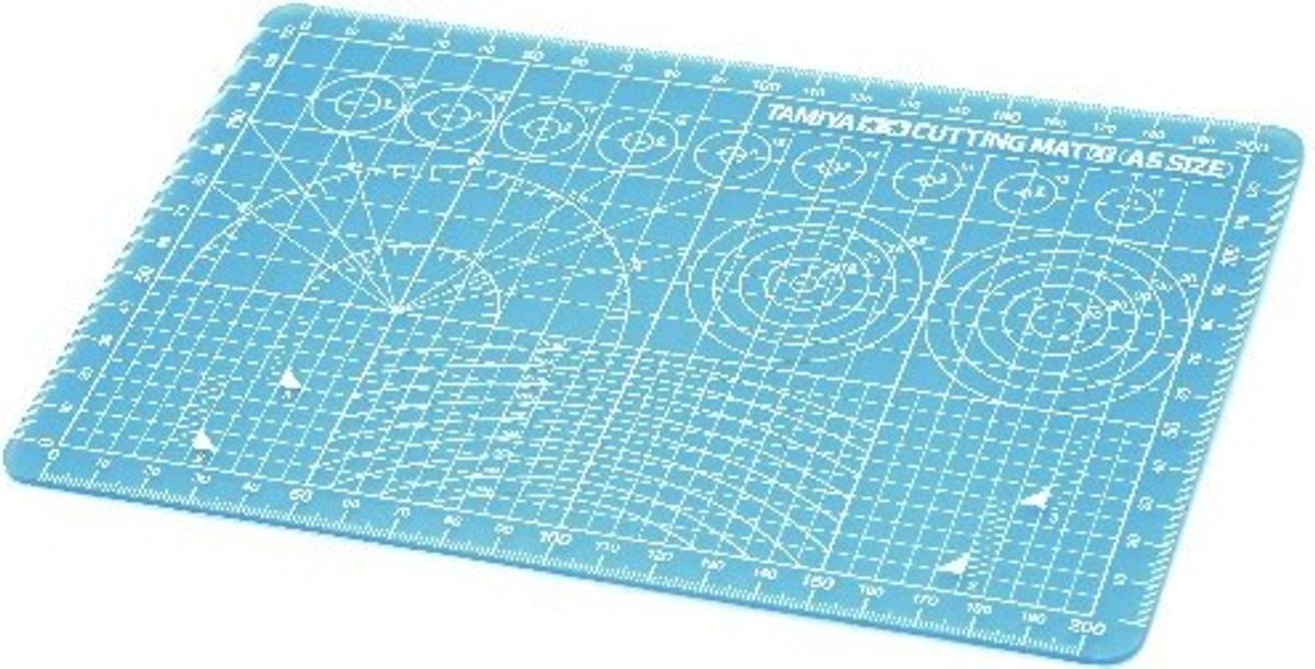 Tamiya - Cutting Mat - A5 - Blå - 74142