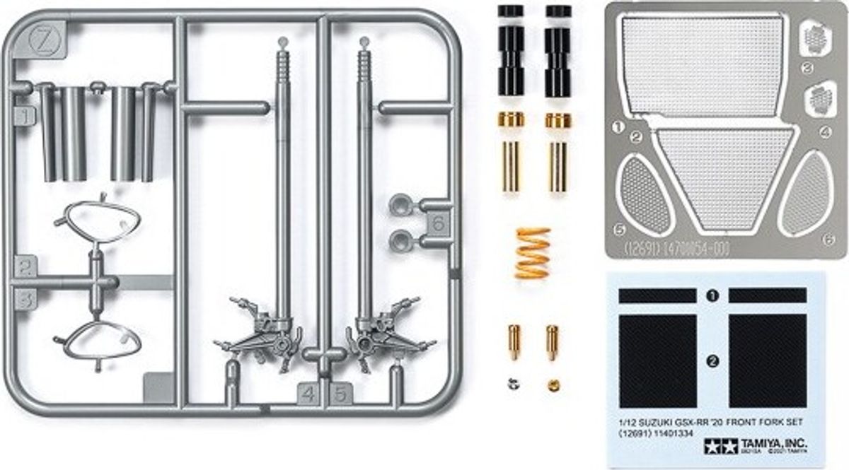 Tamiya - Detail-up Parts - Suzuki Gsx-rr '20 Front Fork Set - 1:12 - 12691