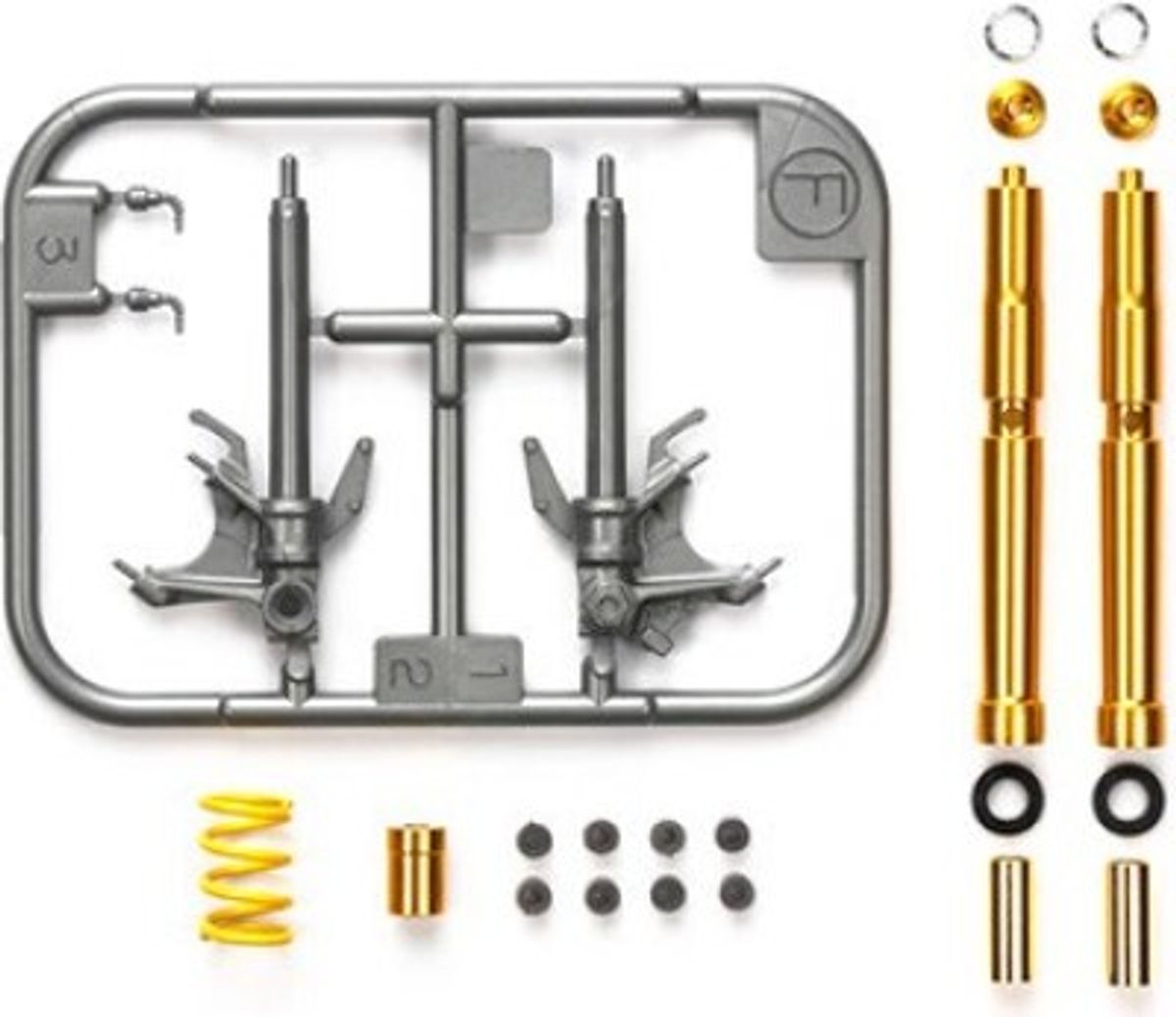 Tamiya - Detail-up Parts - Yamaha Yzf-r1m Front Fork Set - 1:12 - 12684