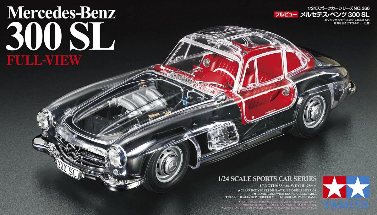 Tamiya - Full-view Mercedes-benz 300 Sl Byggesæt - 1/24 - 24366