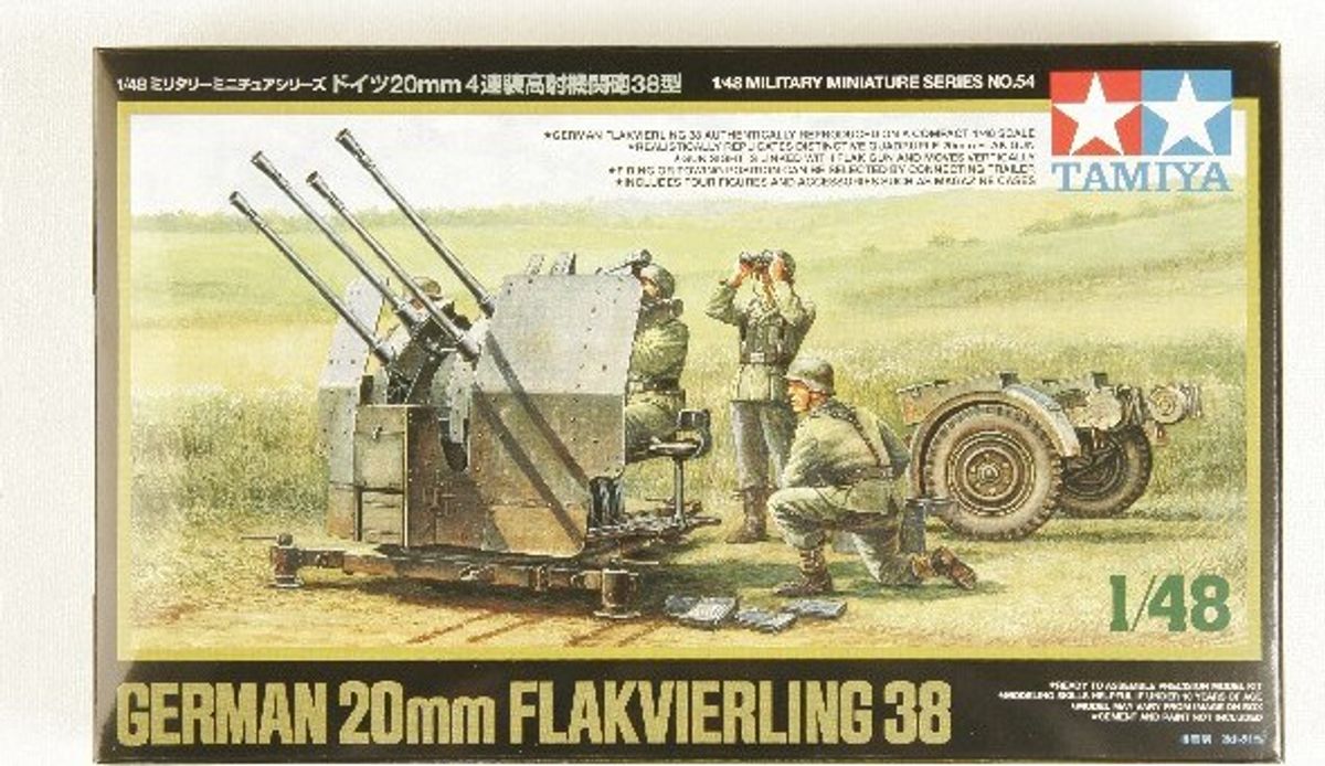 Tamiya - German 20mm Flakvierling 38 Byggesæt - 1:48 - 32554