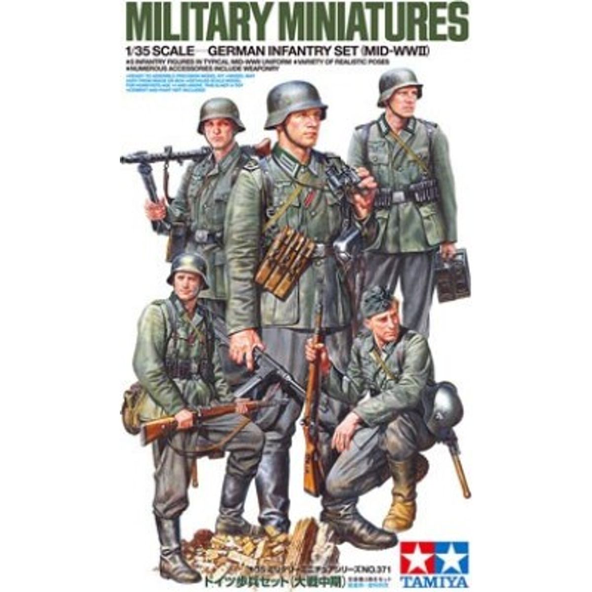 Tamiya - German Infantry Set Mid-wwii - Model Figurer - 1:35 - 35371