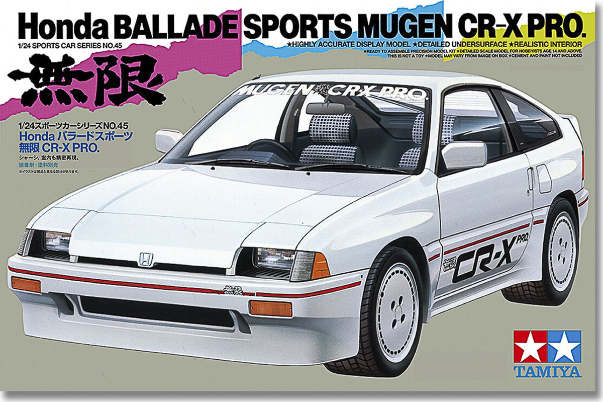 Tamiya - Honda Ballade Sports Mugen Cr-x Pro Bil Byggesæt - 1:24 - 24045