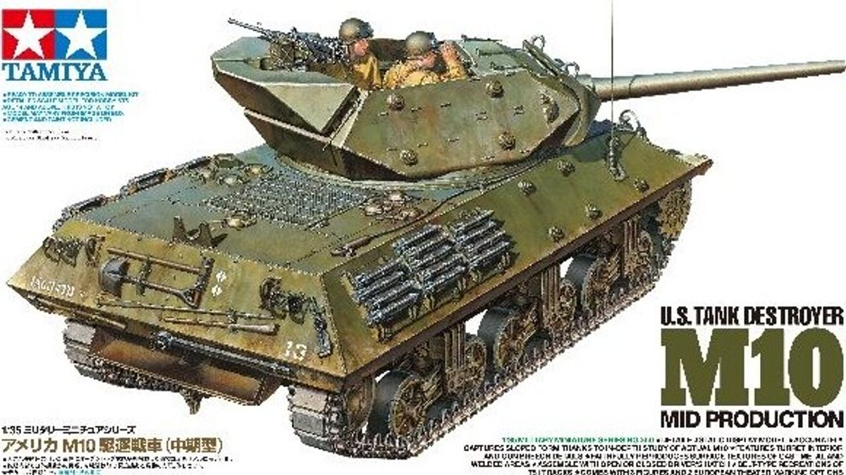 Tamiya - M10 U.s. Tank Destroyer Mid Production Byggesæt - 1:35 - 35350