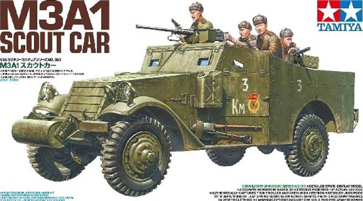 Tamiya - M3a1 Scout Car Byggesæt - 1:35 - 35363