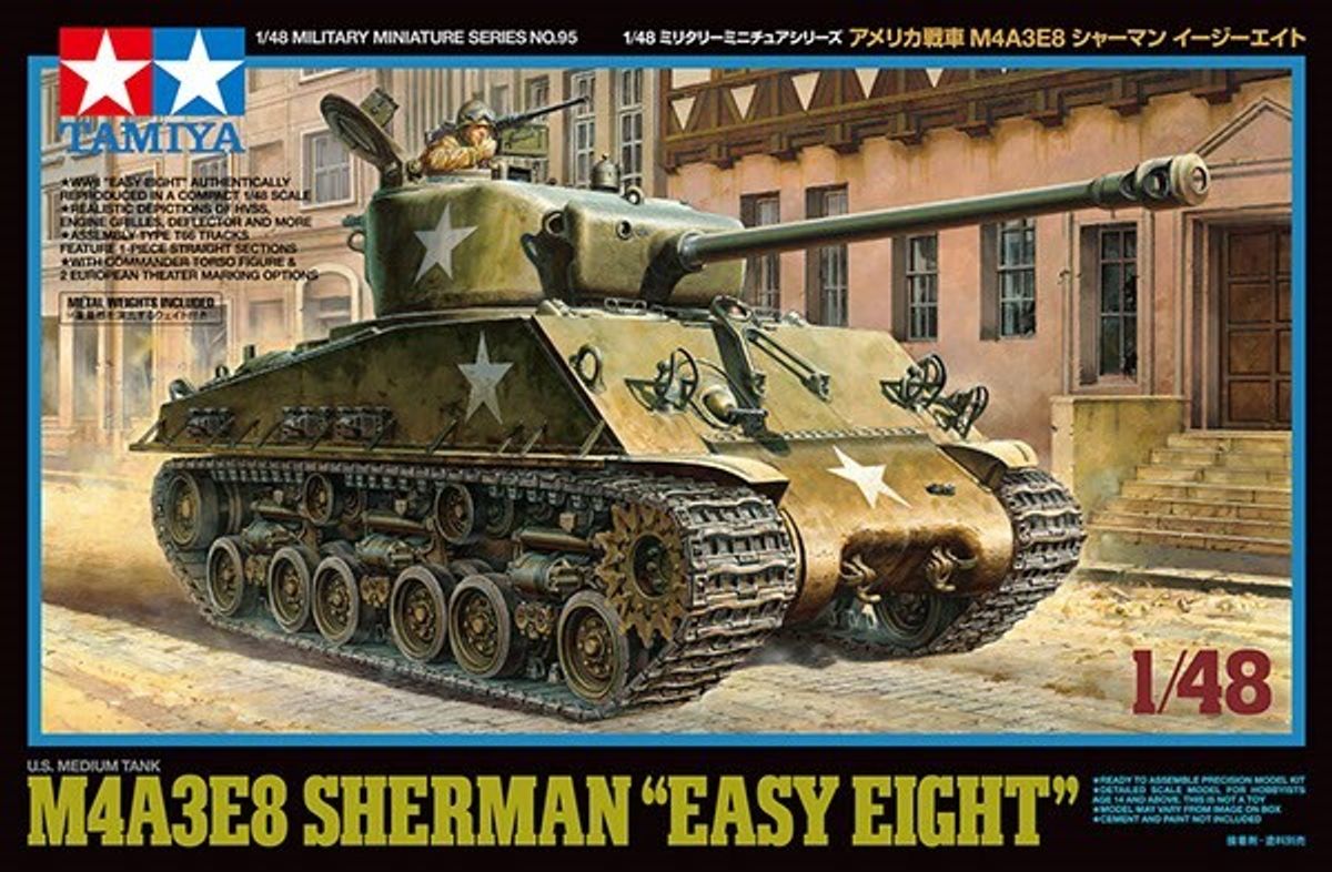 Tamiya - M4a3e8 Sherman Easy Eight Byggesæt - 1:48 - 32595