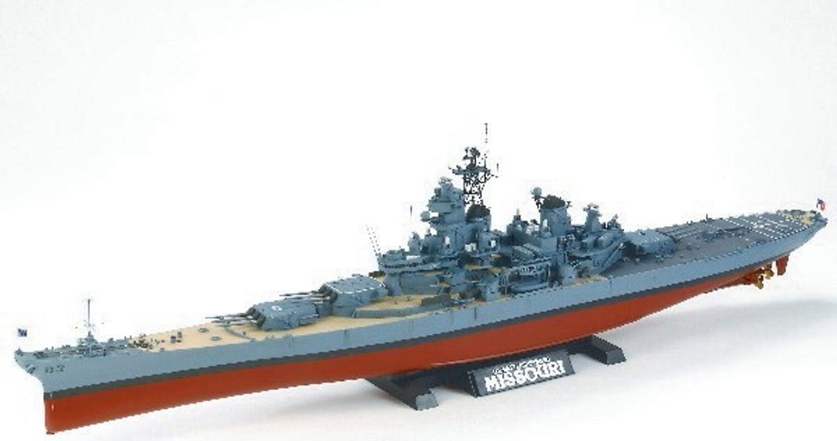 Tamiya - Missouri U.s. Battleship Bb-63 Circa 1991 Byggesæt - 1:350 - 78029