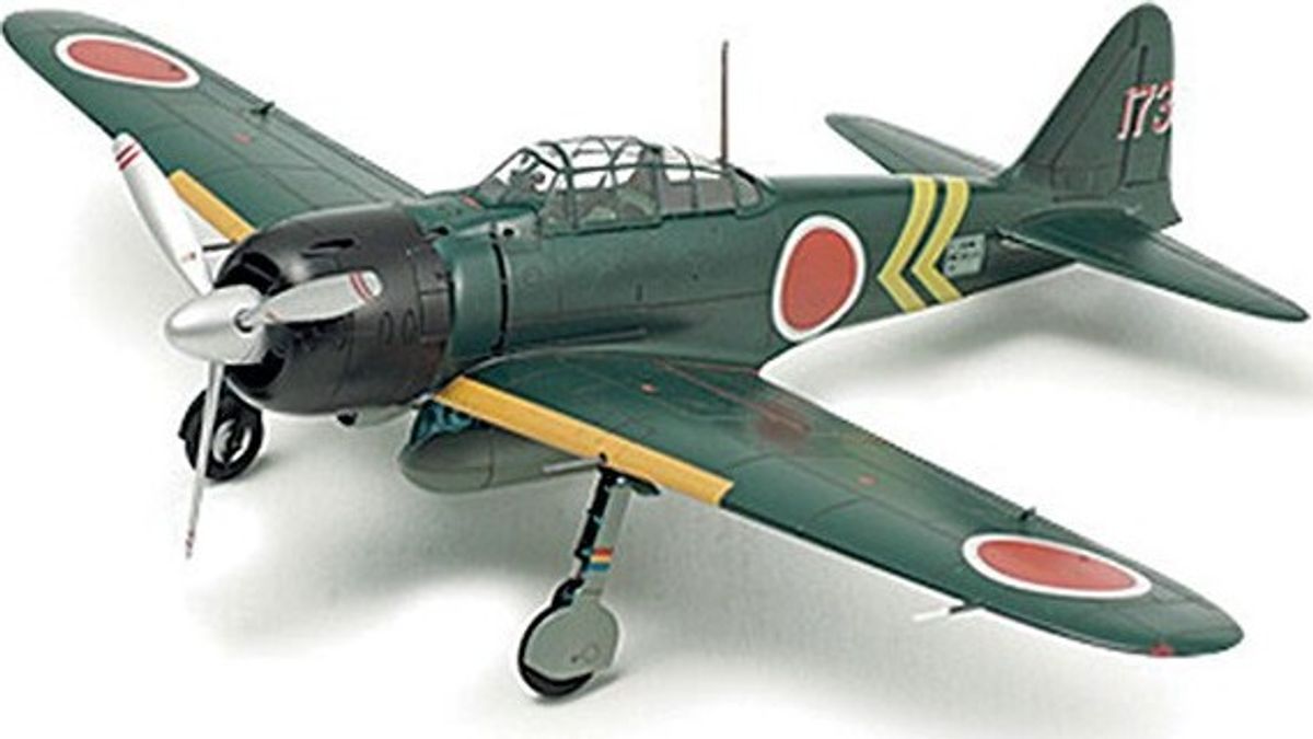 Tamiya - Mitsubishi A6m3/3a Zero Fighter Model 22 Zeke Byggesæt - 1:72 - 60785