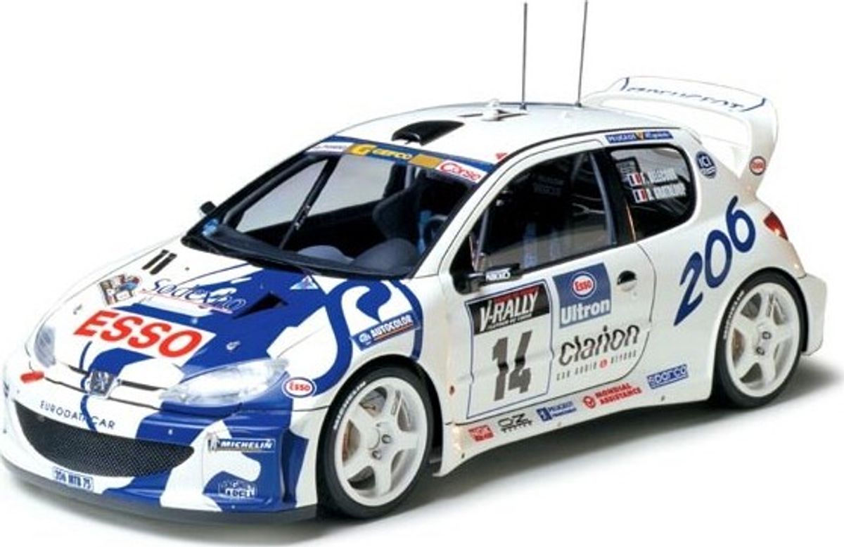 Tamiya - Peugeot 206 Wrc Modelbil Byggesæt - 1:24 - 24221