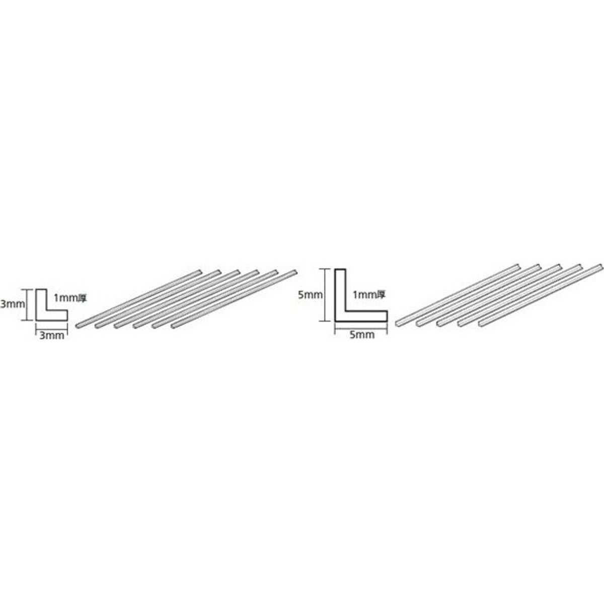 Tamiya - Plastic Beams - 3 Mm L-shaped - 6 Stk - 70199