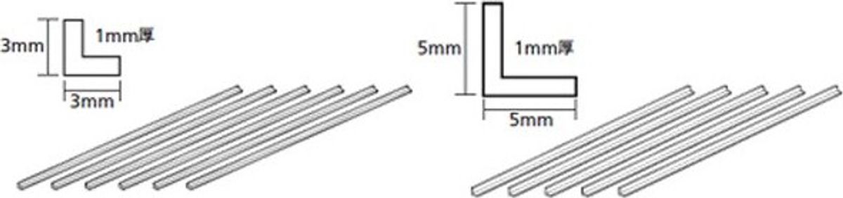 Tamiya - Plastic Beams - Clear - 3 Mm L-shaped - 6 Stk - 70204