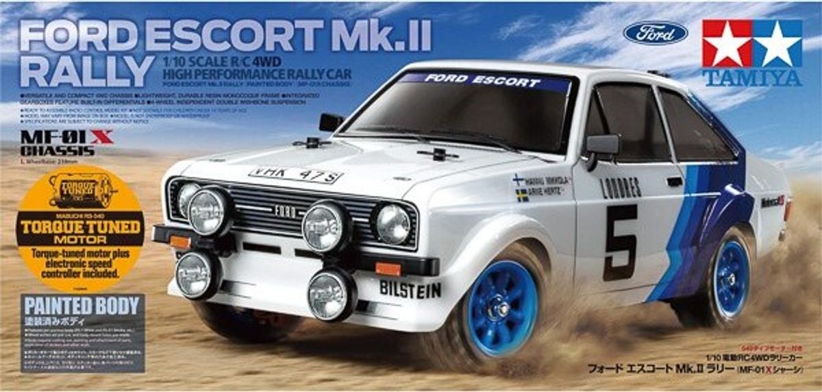 Tamiya - R/c Ford Escort Mk.ii Rally Mf-01x Pb - 1/10 - 58687