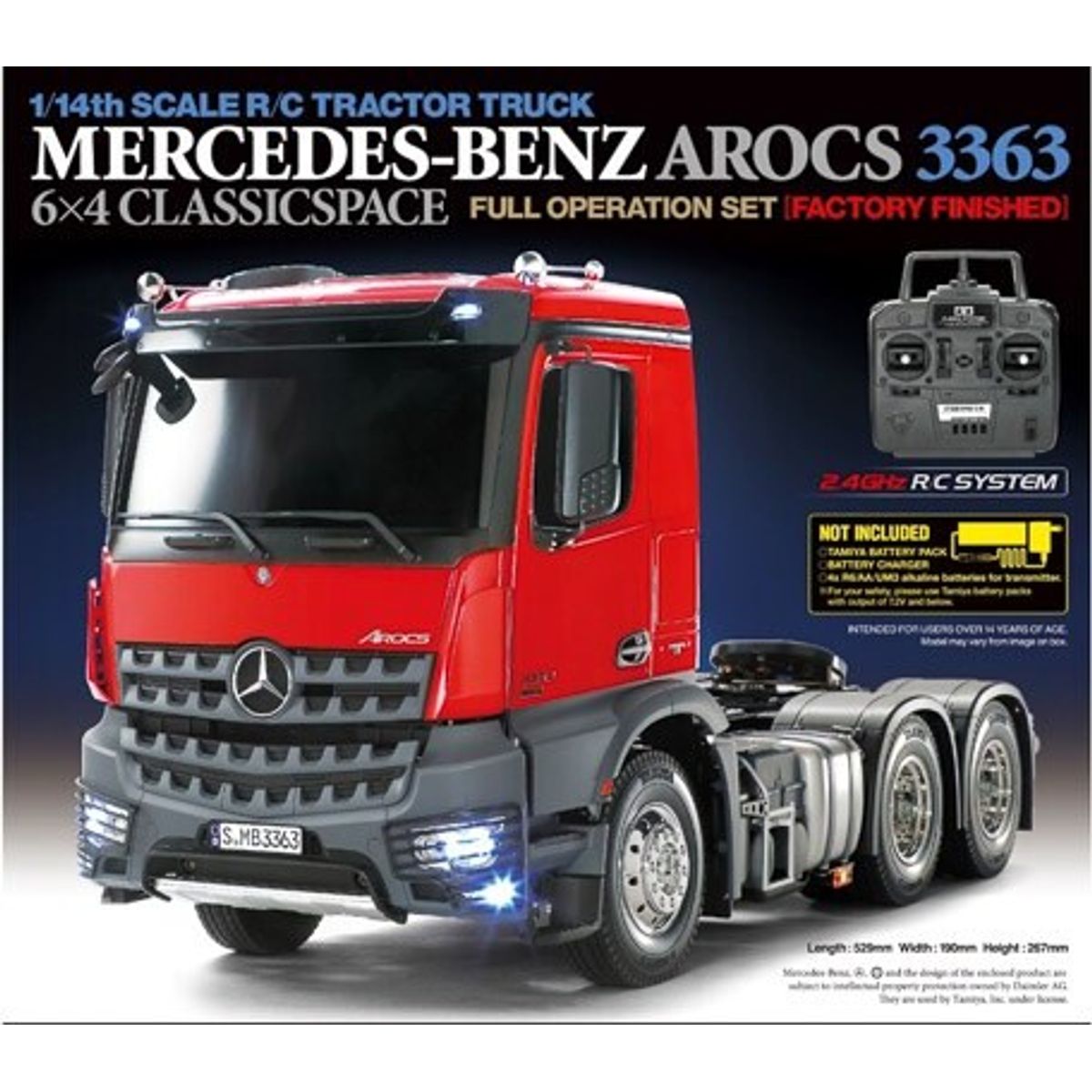 Tamiya - Rc Full Option Mercedes-benz Arocs 3363 6x Fjernstyret Lastbil - 1:14 - 23802