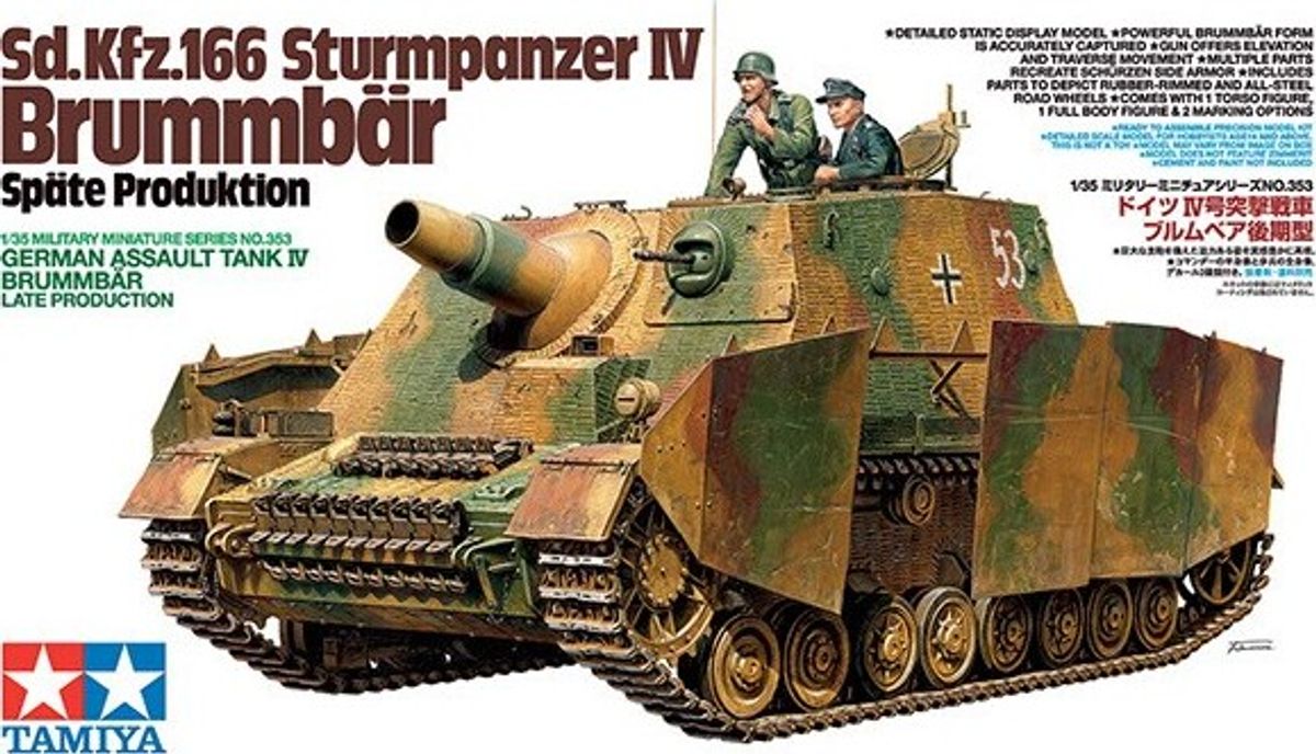 Tamiya - Sturmpanzer Iv Brummbär Sd.kfz.166 Late Production Byggesæt - 1:35 - 35353