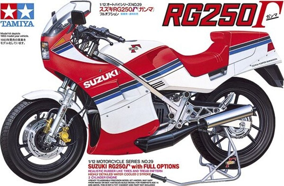 Tamiya - Suzuki Rg250 Gamma Full Options Byggesæt - 1:12 - 14029