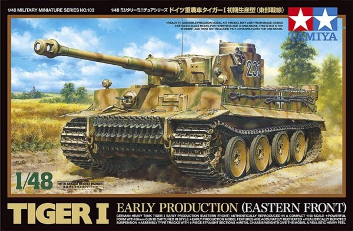 Tamiya - Tiger I Early Production Tank Byggesæt - 1:48 - 32603