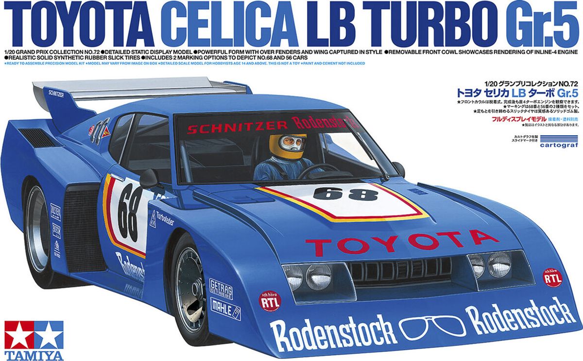 Tamiya - Toyota Celica Lb Turbo Gr.5 Bil Byggesæt - 1:20 - 20072