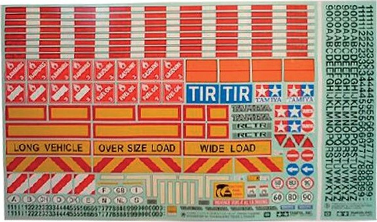 Tamiya - Tractor Trailer Sticker - 1/14 - 56534