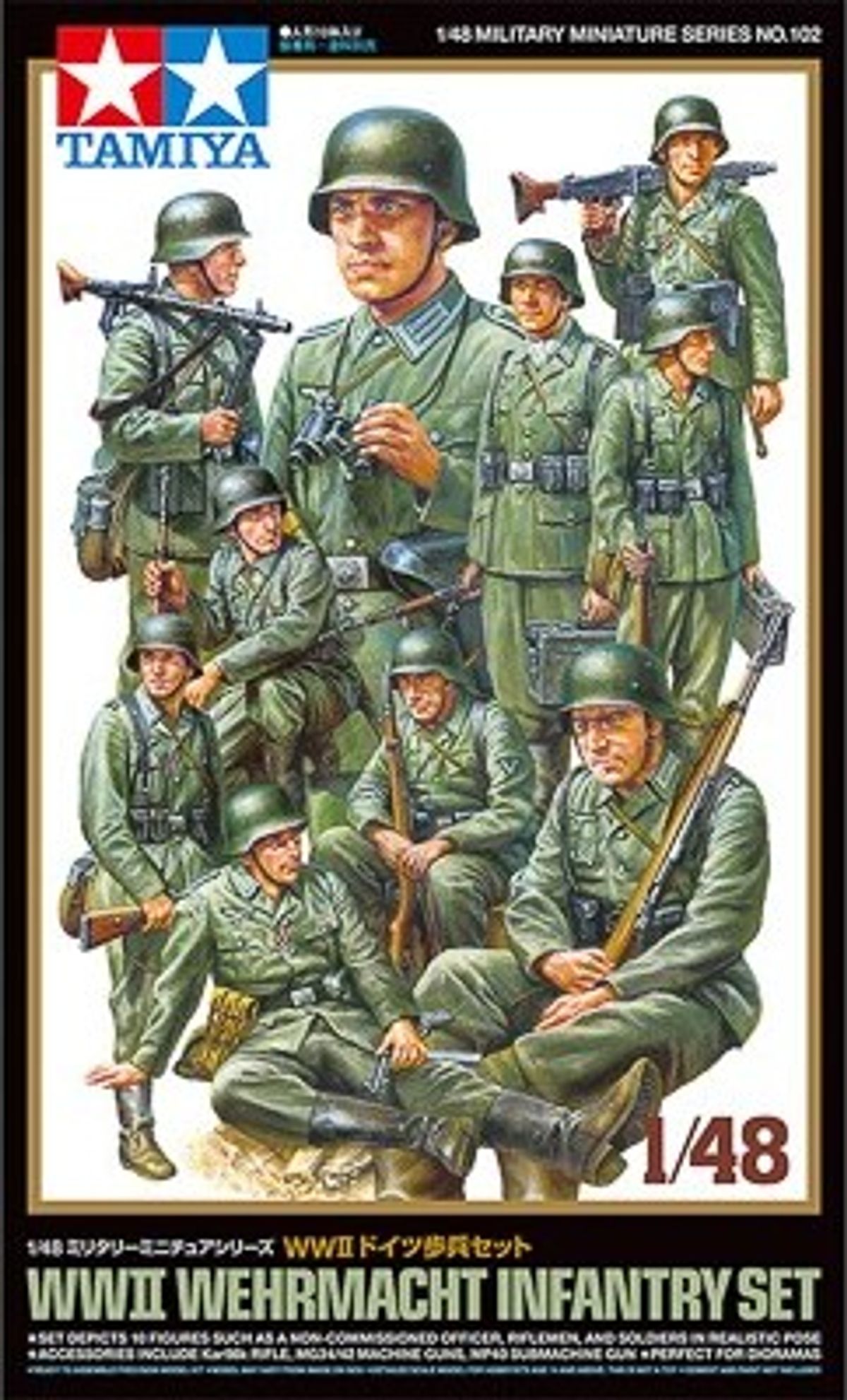 Tamiya - Wwii Wehrmacht Infantry Set - Model Figurer - 1:48 - 32602