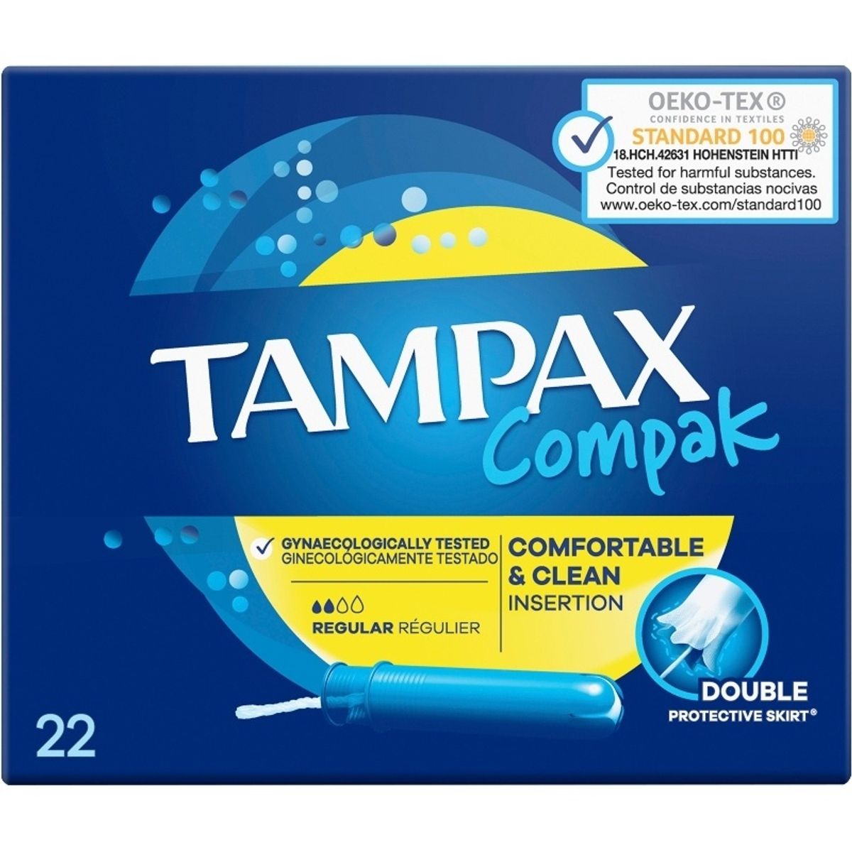 Tampax Compak Tampons 22 Pieces - Regular