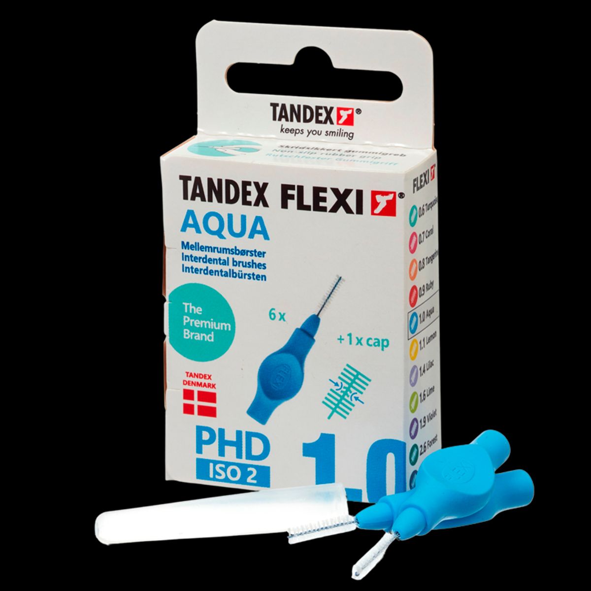 TANDEX Flexi Mellemrumsbørste Aqua PHD 1.0/ISO 2 6 stk