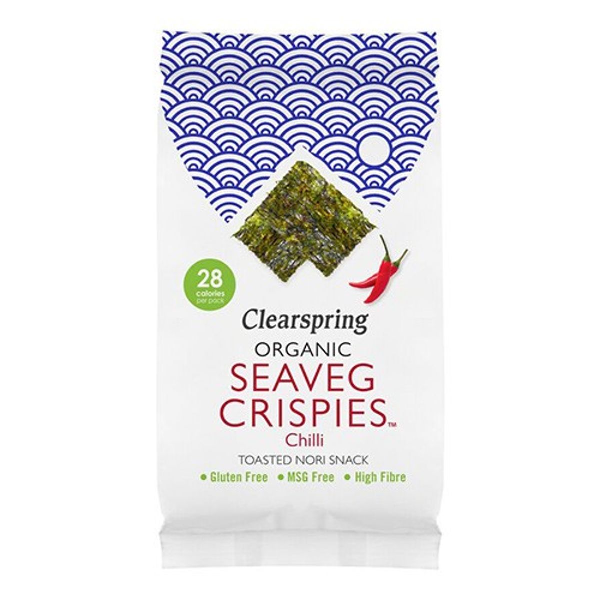 Tang chips Chili Økologisk (Seaveg Crispies) - 5 gram Clearspring